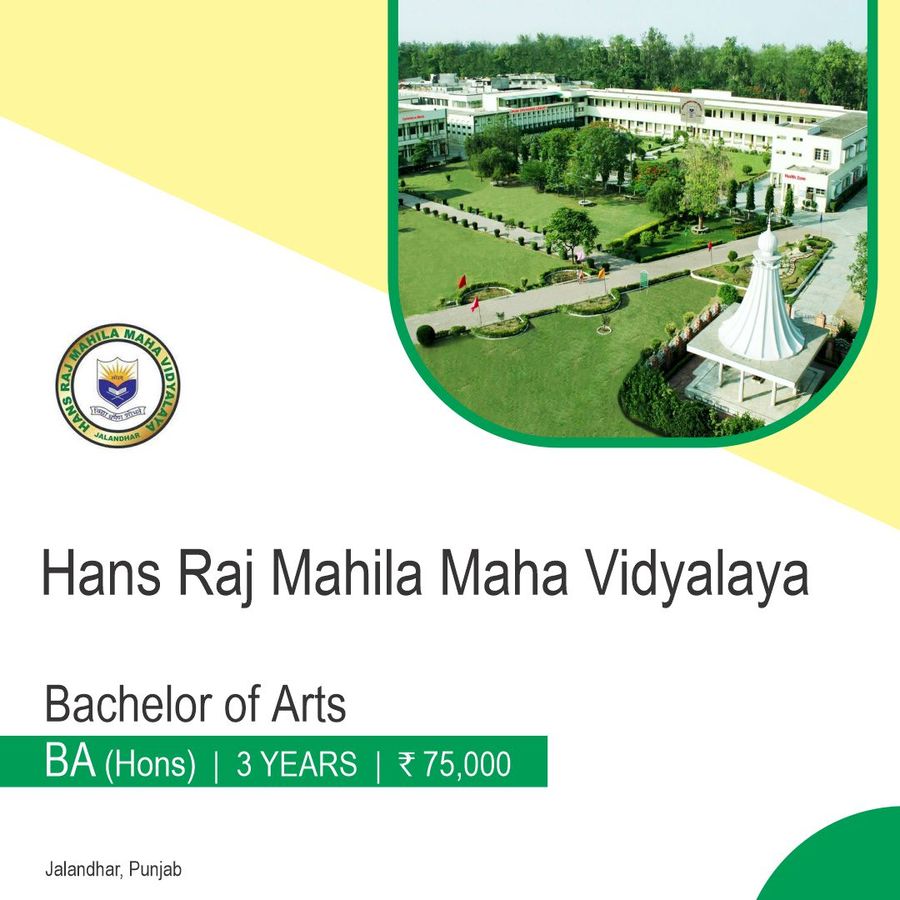 Bachelor of Arts [B.A] {Hons.} at Hans Raj Mahila Maha Vidyalaya, Jalandhar